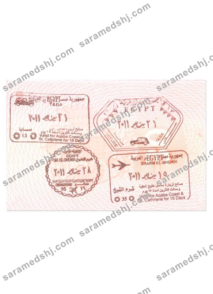 EGYPT VISA STAMP